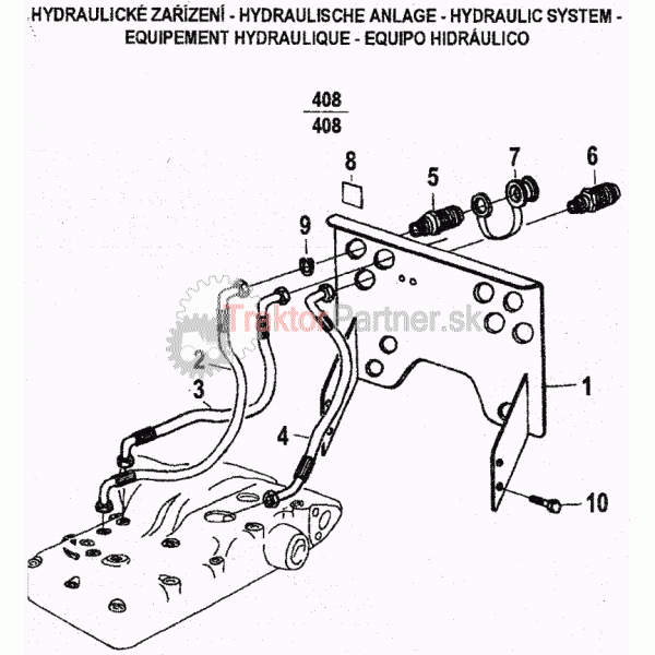Vonkajšie vývody hydrauliky zadné
