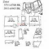 Sklo zadné NEVYKLOPNE na ZETOR 5511 - 5911 7988.6