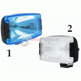 Halogénový reflektor cestný modrý - chróm - 5HP.40587.C