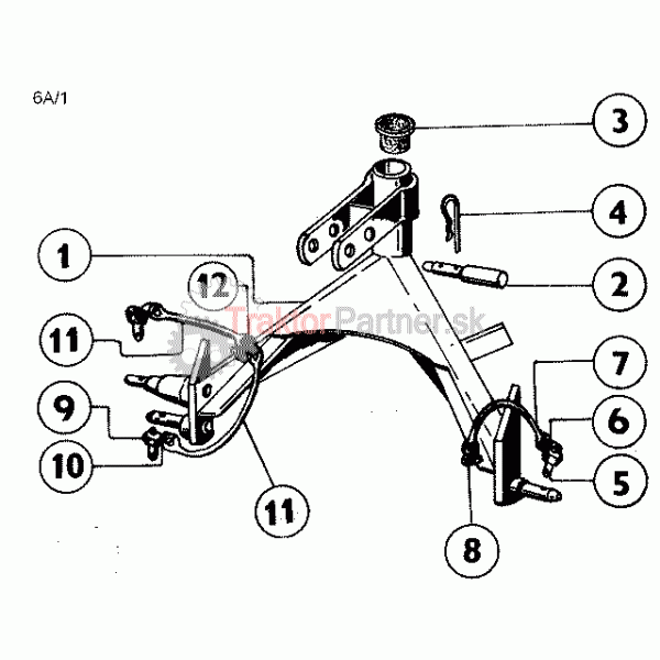 Trojbodový záves komplet