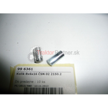 Kolík 8x6x16 ČSN 02 2150.2 - 99 6361