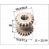 Kolo spätného chodu (väčšie) [19/22 zub.]