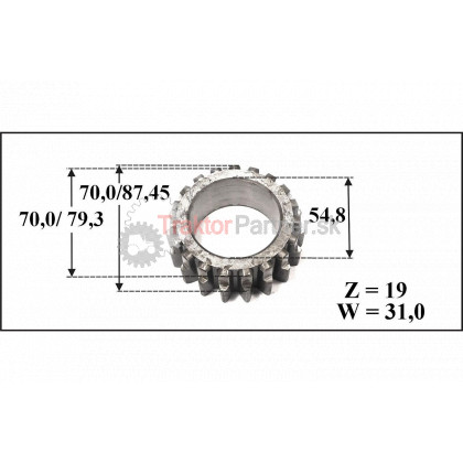 Kolo 4.rýchlosti   19.19 zubov - 4011 1943