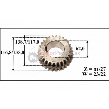 Kolo I. a II.rýchlosti [31/27 zubov] - 6011 1911