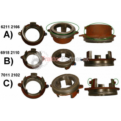 Vypínacie ložisko - s uškami   (C) [kardanové 72] - 7011 2102