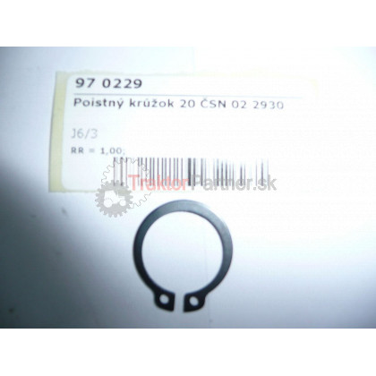 Poistný krúžok 20 ČSN 02 2930 [na hiadeľ, segerka] - 97 0229