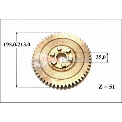 Koleso vývodu 51z - 6745 3002