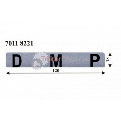 Štítok hydraulika D M P - 7011 8221