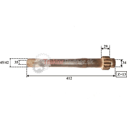 Dutý spojkový hriadeľ - 4011 1903