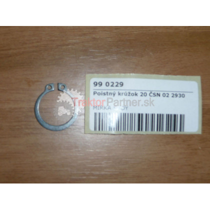 Poistný krúžok 20 ČSN 02 2930 [na hriadeľ] - 99 0229