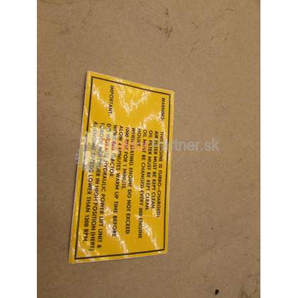 Informačný štítok (anglicky) - 80 804 134