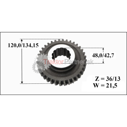 Posuvné koleso 1+spiatočka (36z) - 3011 1907