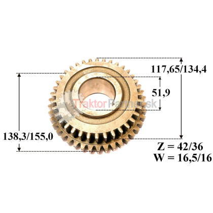 Koleso IV. A III. Rýchlosti [42z, 36z, originál ČSSR] - 3011 1919