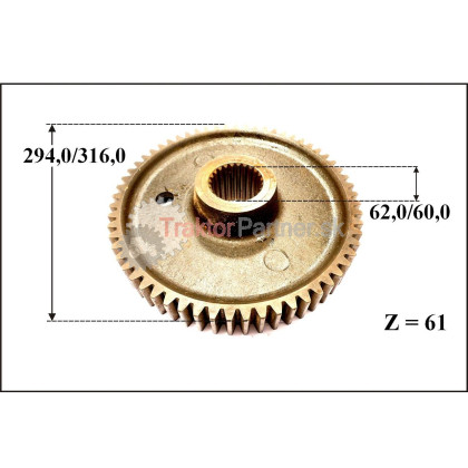 Ozubené koleso [Z 61] - 3011 2808