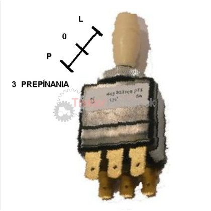 Prepínač - krátka palička (3-polohový, pačka ) - 97 6487