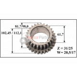 Koleso I. a II. rýchlosti 25z, 31z