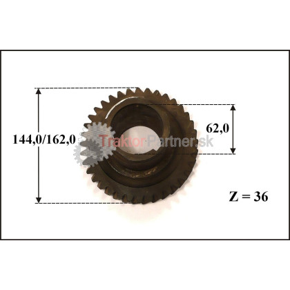 Koleso stáleho záberu redukcie - 5945 3015