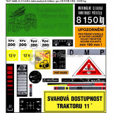 Sada Nálepiek(ZS) informačných štítkov URI - 8150 kg, zelená