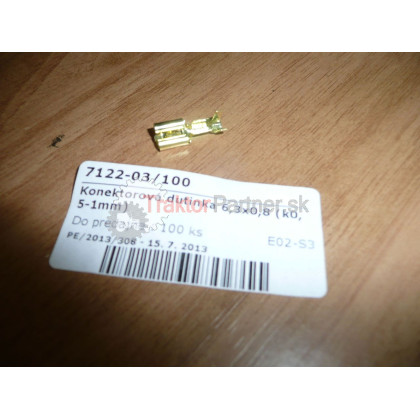 Konektorová dutinka 6,3x0,8 (k0,5-1mm) - 7122-03/100