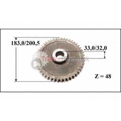 Koleso náhonu Z=48, W=24 mm - 6711 1907