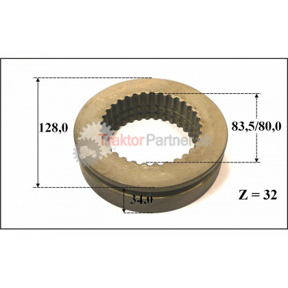 Riadiaca objímka Z=32, W=34 mm - 7211 1960