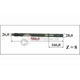 Vývodový hriadeľ II Z=24, W=38 mm