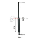 Tlmič výfuku okrúhly dlhý maľovaný