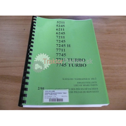 Katalóg náhradných dielov - Zetor 5211 - 7745 Turbo - 222.212.283