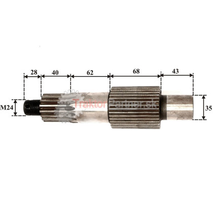 Hriadeľ pastorku [PL, bez predného nahodnu] - 6011 2506#1