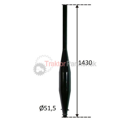 Tlmič výfuku  predĺžený maĺovaný ROVNY - 7201 1410.MR