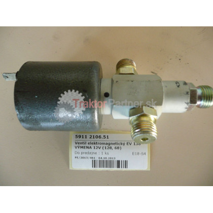 Ventil elektromagnetický EV 138 [VÝMENA] 12V (128, 68) - 5911 2106.51