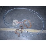 Oceľové viazacie lano 4m + 2 haky