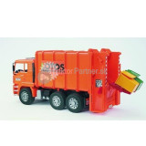 Hračka - Smetiarske auto oranžové LOTOS L= 50 cm [BRUDER]