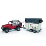 Hračka - Jeep s otočnými kolesami a sťahovaciou strechou a vlečka