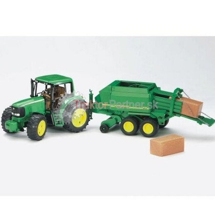 Hračka - Traktor JOHN DEERE s balíčkovačom L = 69 cm [BRUDER] - 02056