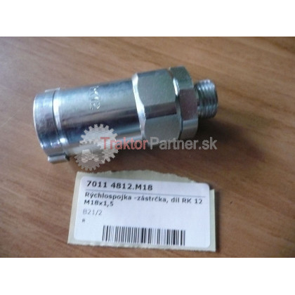 Rýchlospojka -zástrčka, díl RK 12   M18x1,5 [KNOMI] - 7011 4812.M18