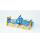 Hračka - Príves - kombinátor modro-žltý L = 12,5 cm 1:16 [BRUDER]