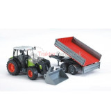 Hračka -Traktor CLAAS Nectis 267F s nakladačom a prívesom [BRUDER]