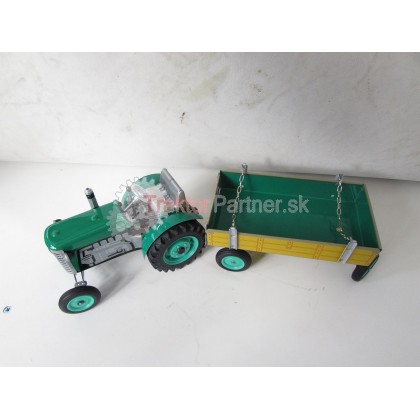 Hračka - Traktor ZETOR s valníkom 1:25 [KOVAP] zeleny - 0395