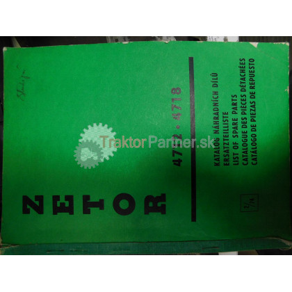 Katalóg náhradných dielov Zetor - 4712 - 4718 - 222.212.086