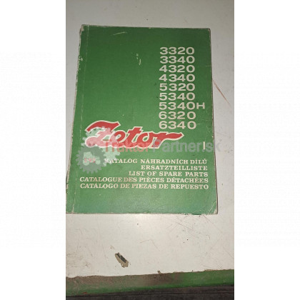 Katalóg náhradných dielov - Zetor 3320 - 6340 Turbo, [je iba II. čast, používaný, zachovalý] - 222.212.359