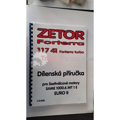 Katalóg - Dielenská príručka pre traktory Zetor 11741 - SAME 1000. - 222.212.410