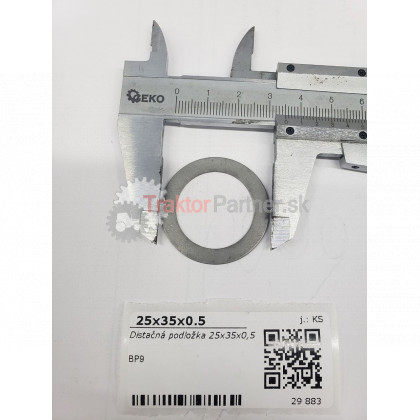 Distačná podložka 25x35x0,5 - 25x35x0.5