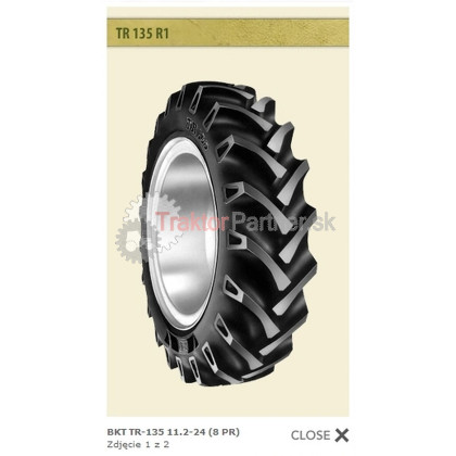 PNEU  11,2x24 TR-135 TT 8PR (plášť)  BKT - 97 3995.252