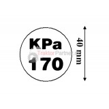 Nálepka - tlak pneu KPa 170