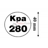 Nálepka - tlak pneu KPa 280