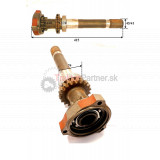 Dutý hriadeľ spojkový komplet s prirubov a ložiskami