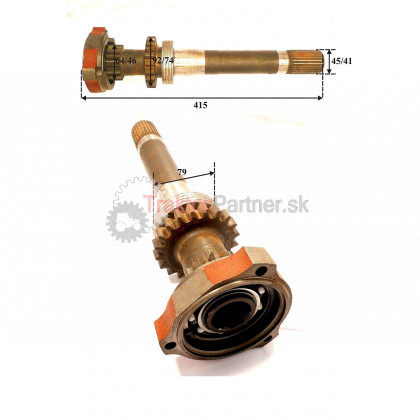 Dutý hriadeľ spojkový komplet s prirubov a ložiskami - 6911 5958.6