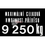 Nálepka - max. celková hmotnosť prívesu 9250kg