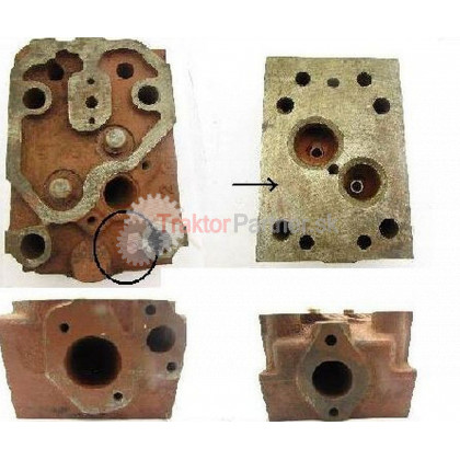 Hlava valca[komunisticka] so zátkami a puzdrami 102 4V (poz. 37-39,44) - 7101 0501#2